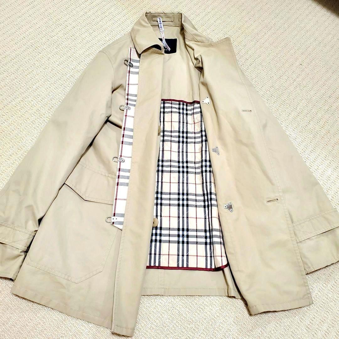 希少✨美品 BURBERRY ベージュ ステンカラーコート チェック裏地