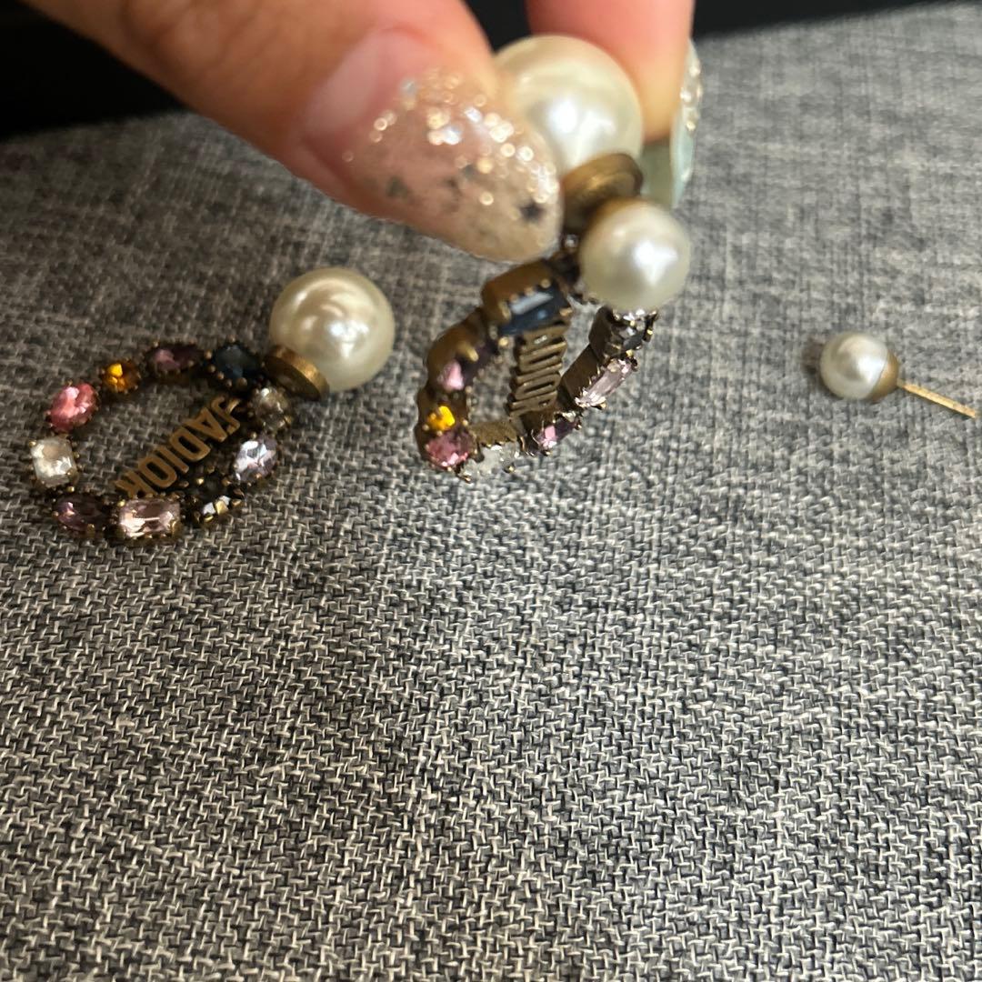 Jadior　クリスチャンディオール　ヴィンテージ　レインボー　パールピアス