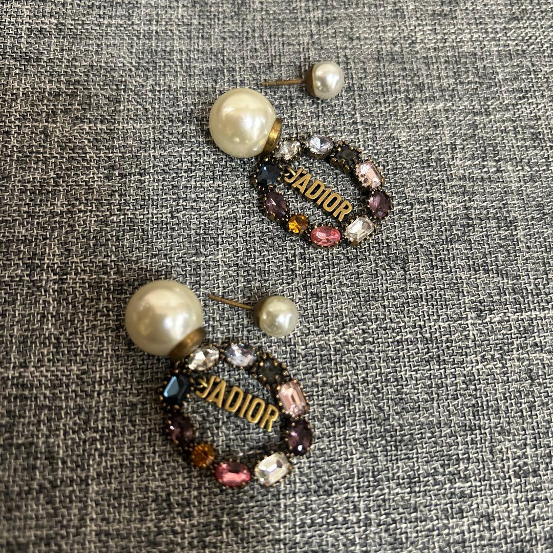Jadior　クリスチャンディオール　ヴィンテージ　レインボー　パールピアス