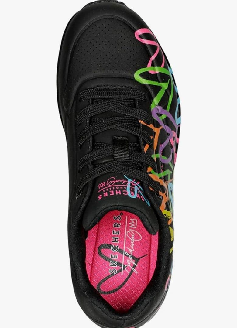 新品♥️短期出品♥スケッチャーズ♥ブラック ハート柄 スニーカー 25cm