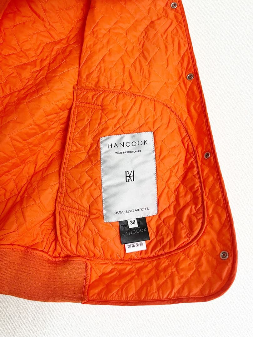 ハンコック　オレンジ　キルティング　ベスト