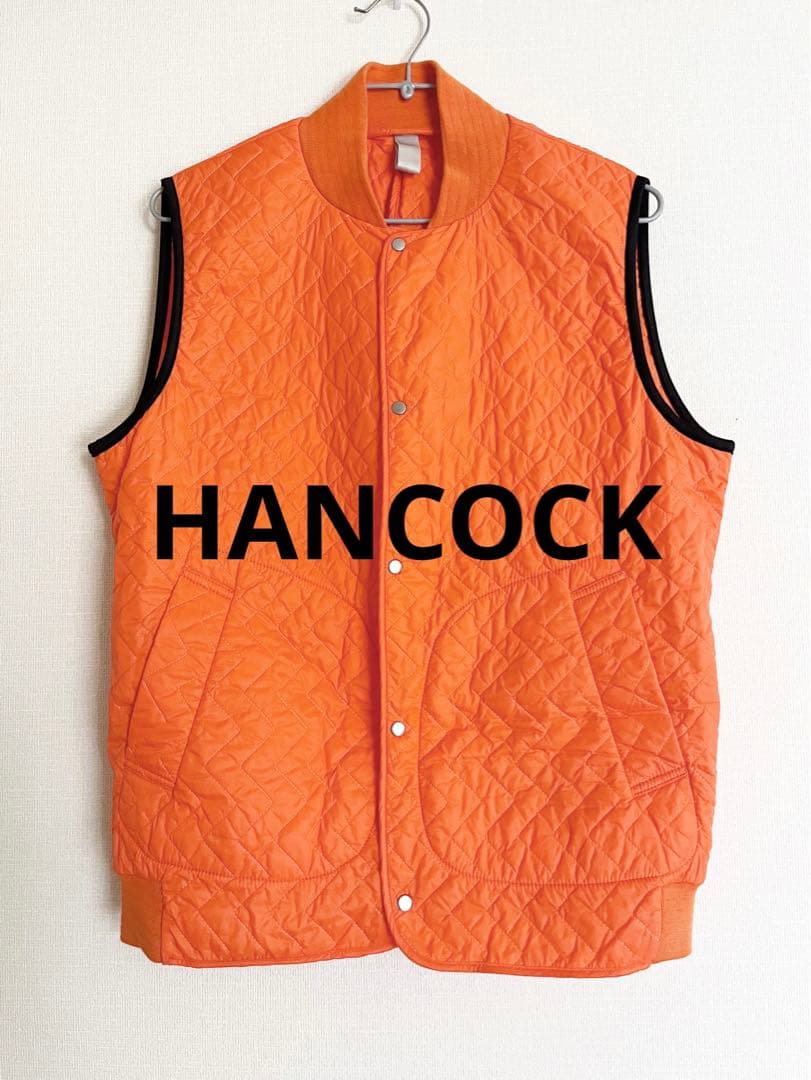 ハンコック　オレンジ　キルティング　ベスト