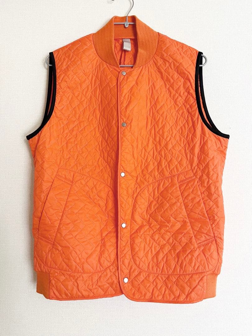 ハンコック　オレンジ　キルティング　ベスト