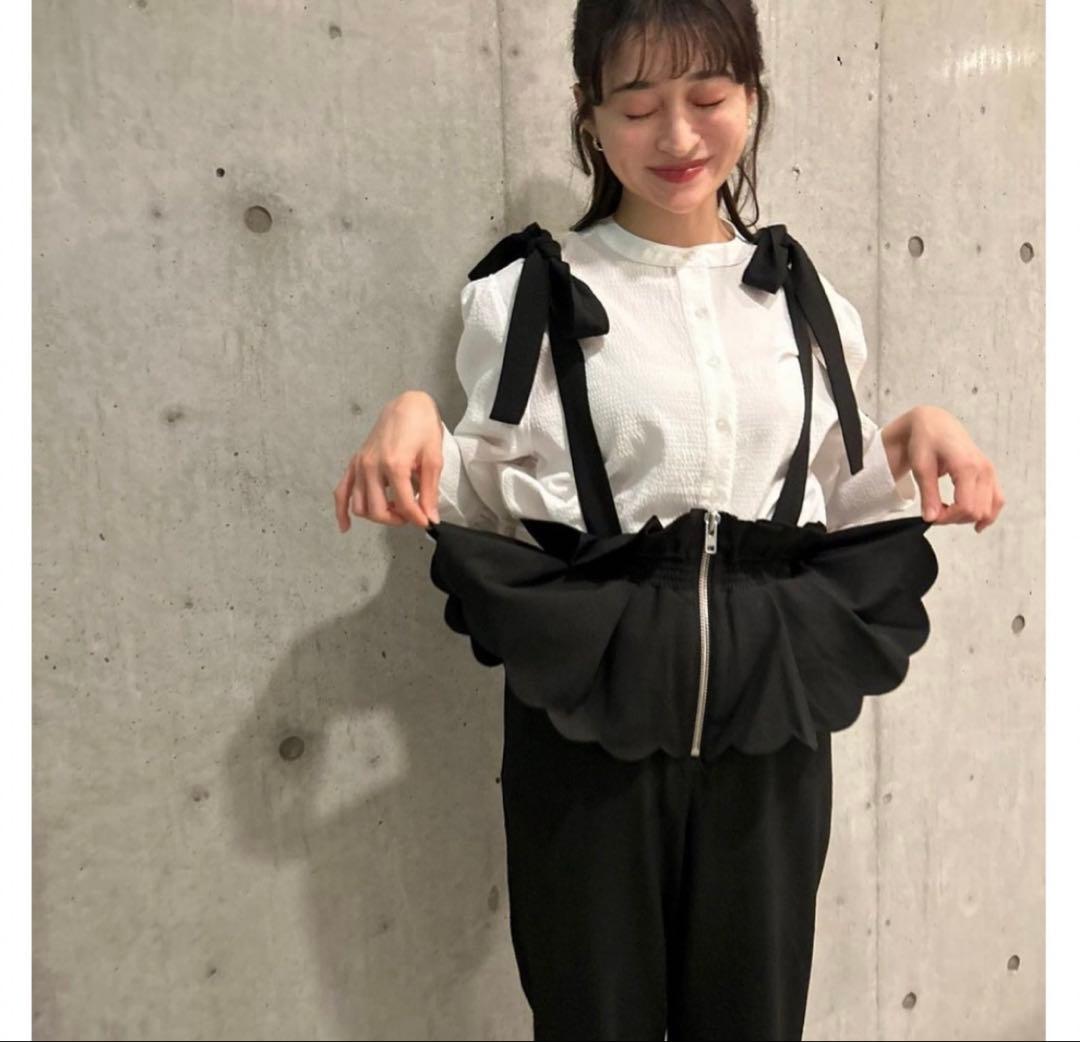 美品Bibiy.MELINDA SUSPENDERPANTSメリンダサスペンダー