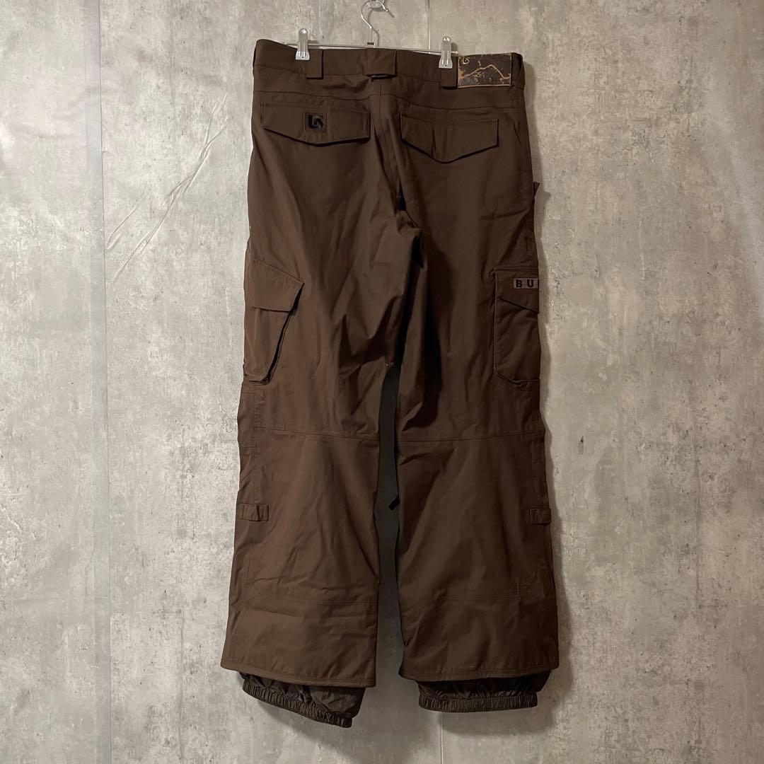 burtonバートンスキーパンツスノーボードウェアズボン下茶色ブラウン刺繍ロゴ