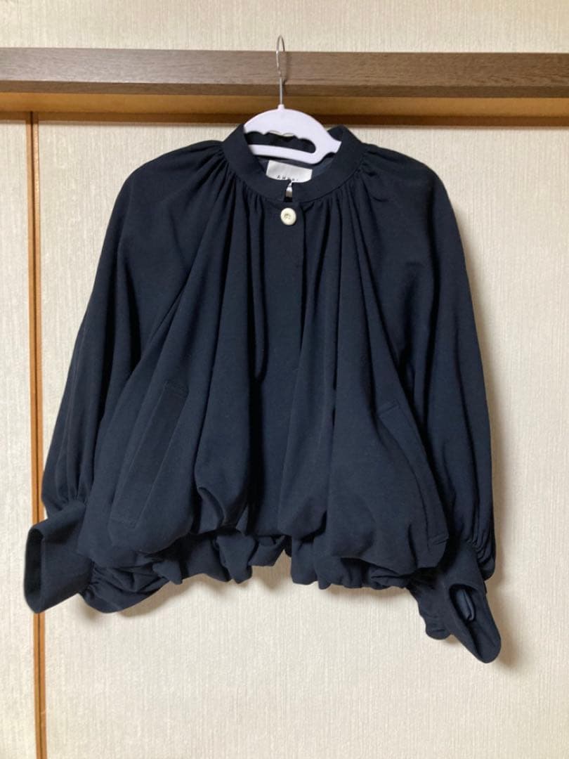 Ameri BALLOON SHORT BLOUSON ネイビー Sサイズ