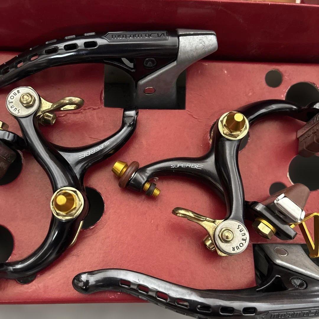 SUNTOUR SUPERBE PRO キャリパーブレーキセットブラックゴールド