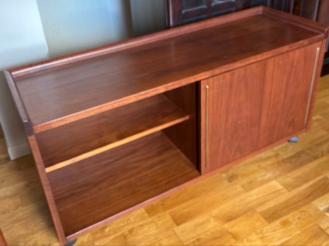 オープンキャビネット ダークブラウン　木製