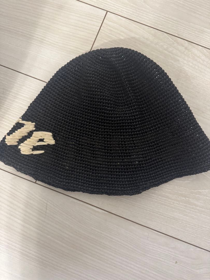 Supreme バケットハット 黒 ストローハット