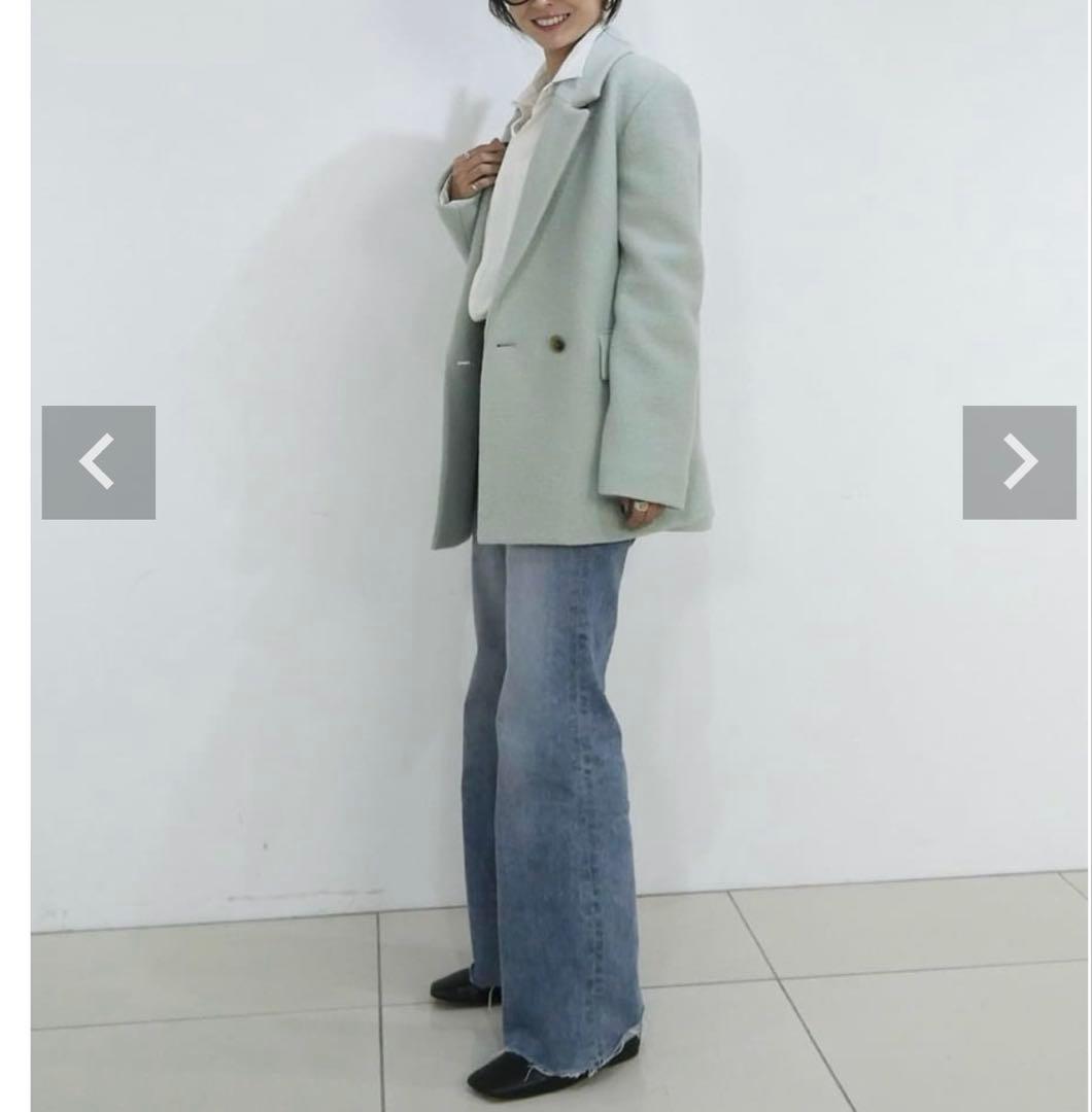 ヤヌーク　ミントグリーン テーラードジャケット