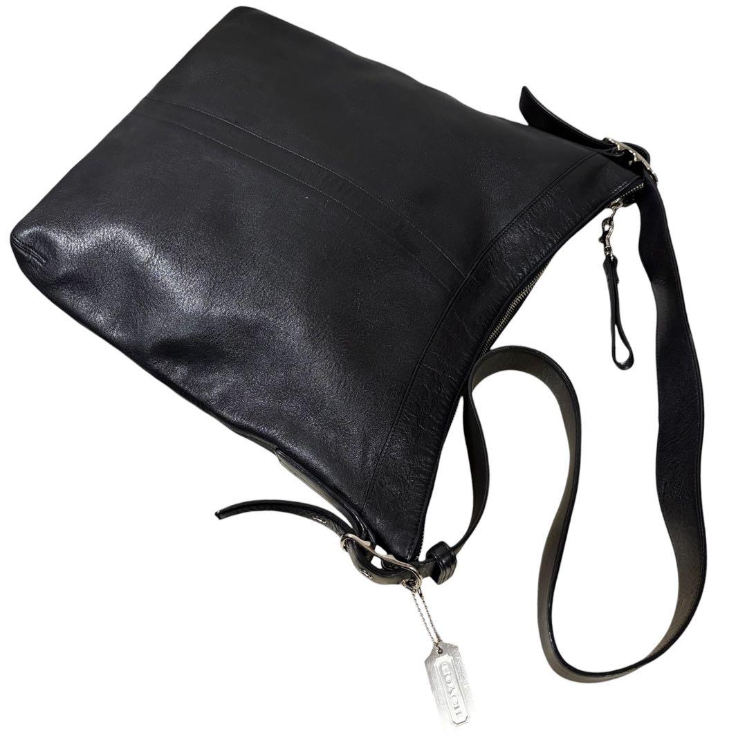 【希少 美品】オールドコーチ 9177 黒 ショルダーバッグ A4可　ブラック