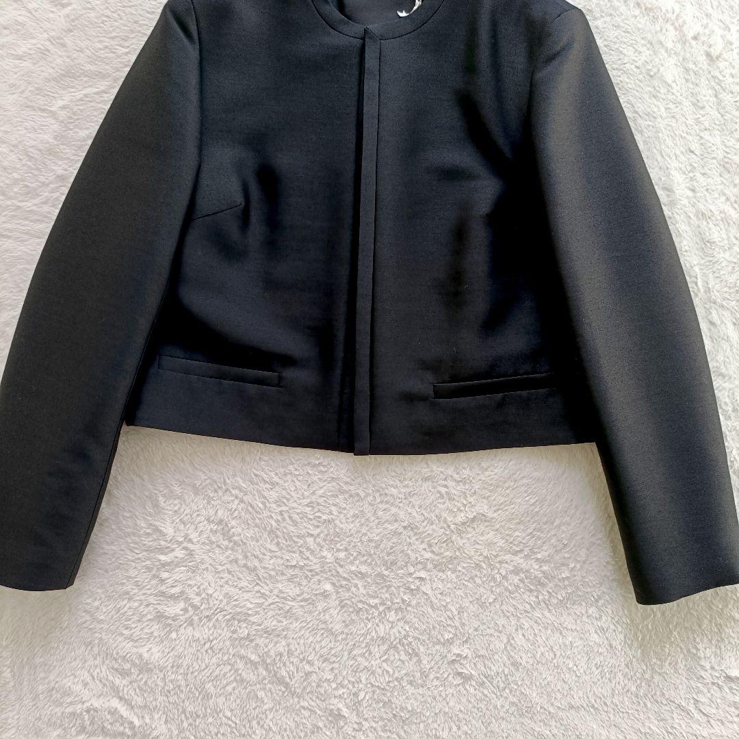 MYLAN マイラン　ノーカラージャケット　ショートジャケット　ブラック