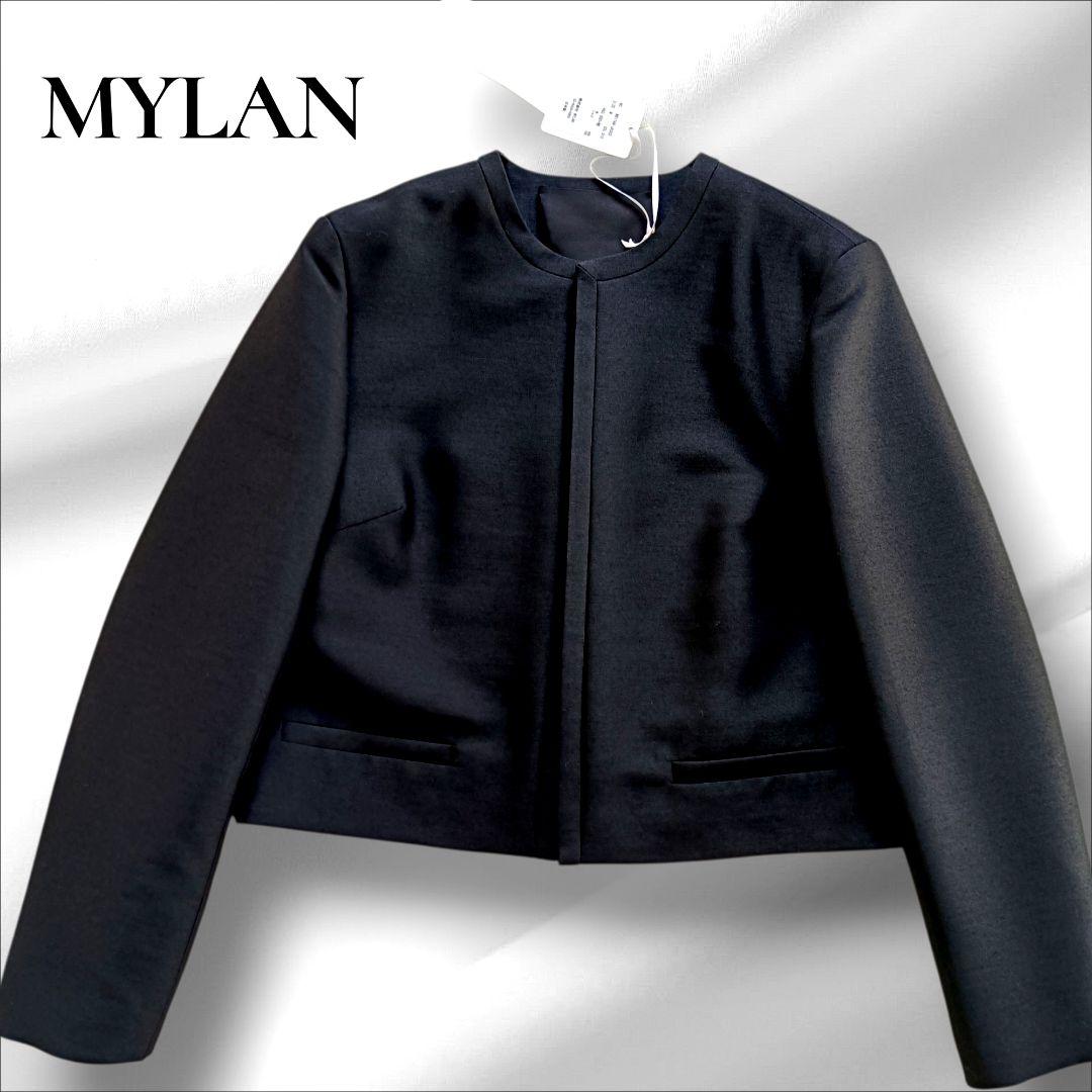 MYLAN マイラン　ノーカラージャケット　ショートジャケット　ブラック
