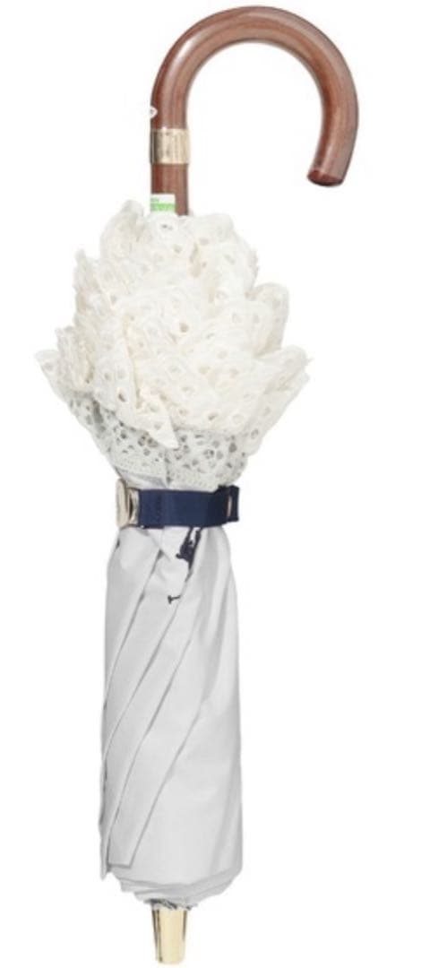 新品★ポロラルフローレン楽折★晴雨兼用★ 遮光 遮熱 UV ★エンブフリル白