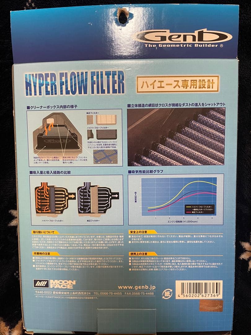 玄武　Genb ハイエース ハイパーフローフィルター　EAF06H