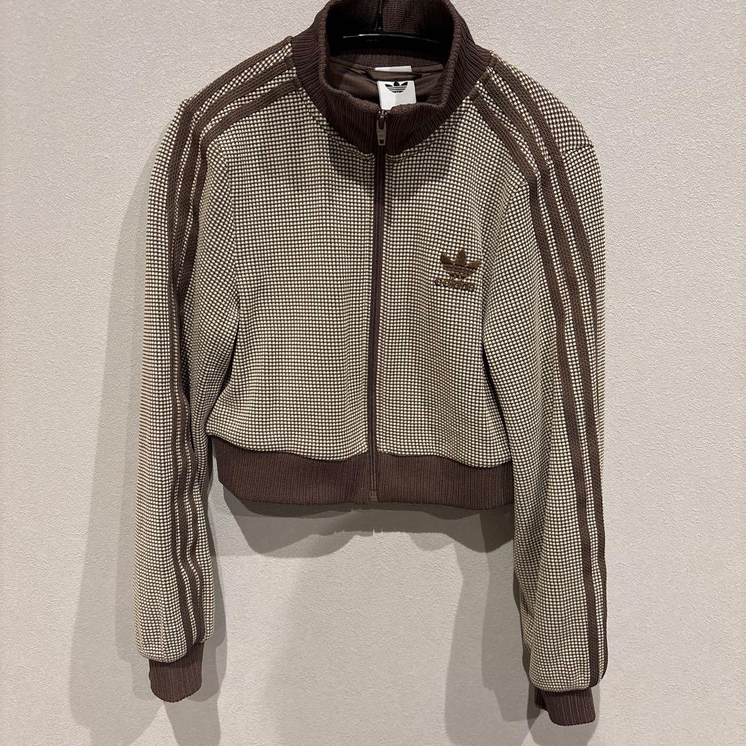 【本日限定価格】adidas クロップ　トラック　トップ　ジャージワッフルニット