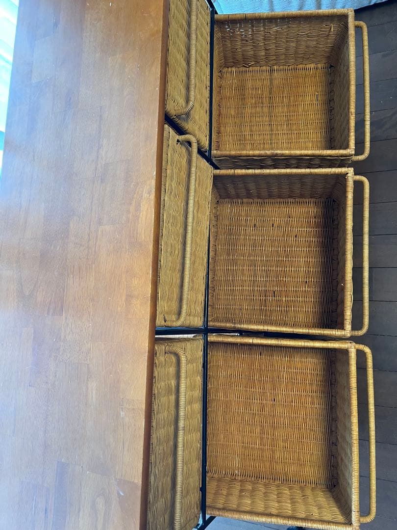 籐&アイアン 収納　ラタンチェスト