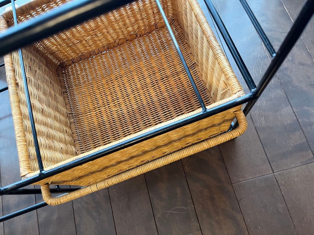 籐&アイアン 収納　ラタンチェスト