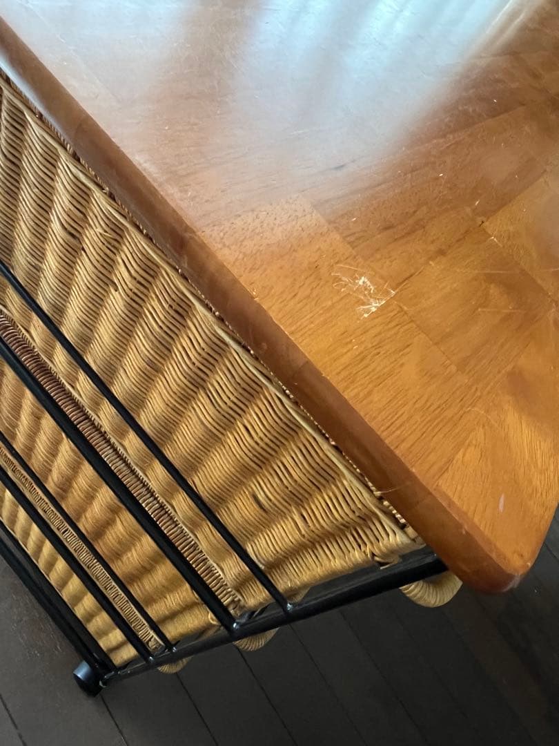 籐&アイアン 収納　ラタンチェスト