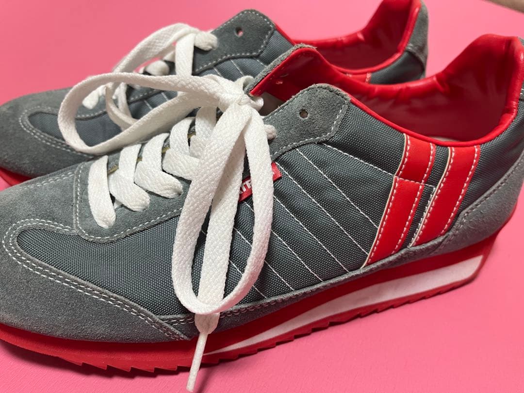 PATRICK グレー/レッド スニーカー　サイズ39