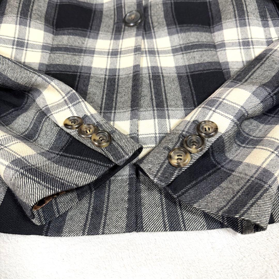 美品★DOLCE&GABBANA ドルガバ ファー付きジャケット チェック 40