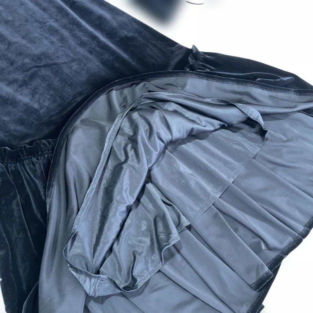 【即発送】Herlipto パーリップトゥ　ベロアワンピース　ブラック　ドレス