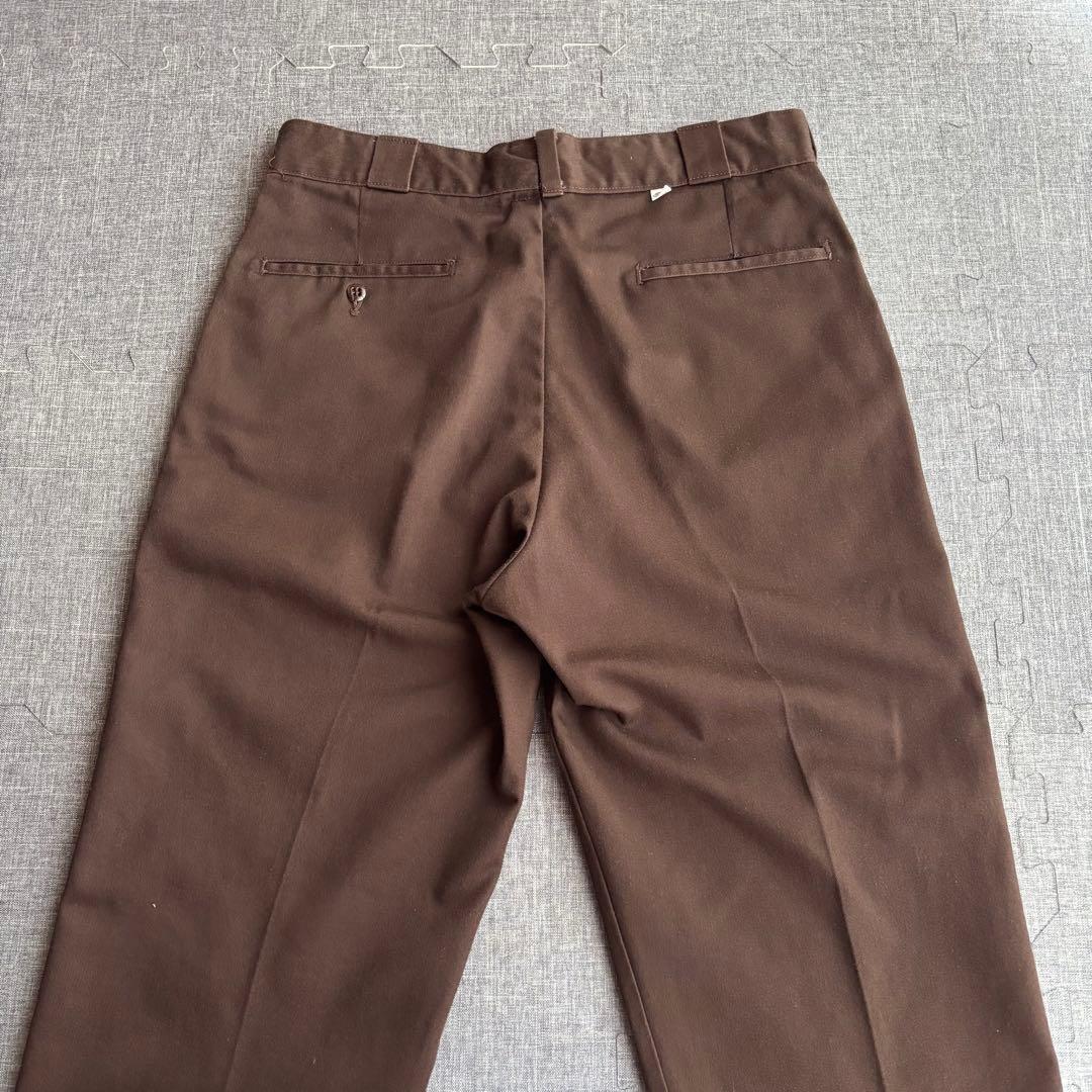 【80s】dickiesディッキーズ 874USA製 ダークブラウンW34L29