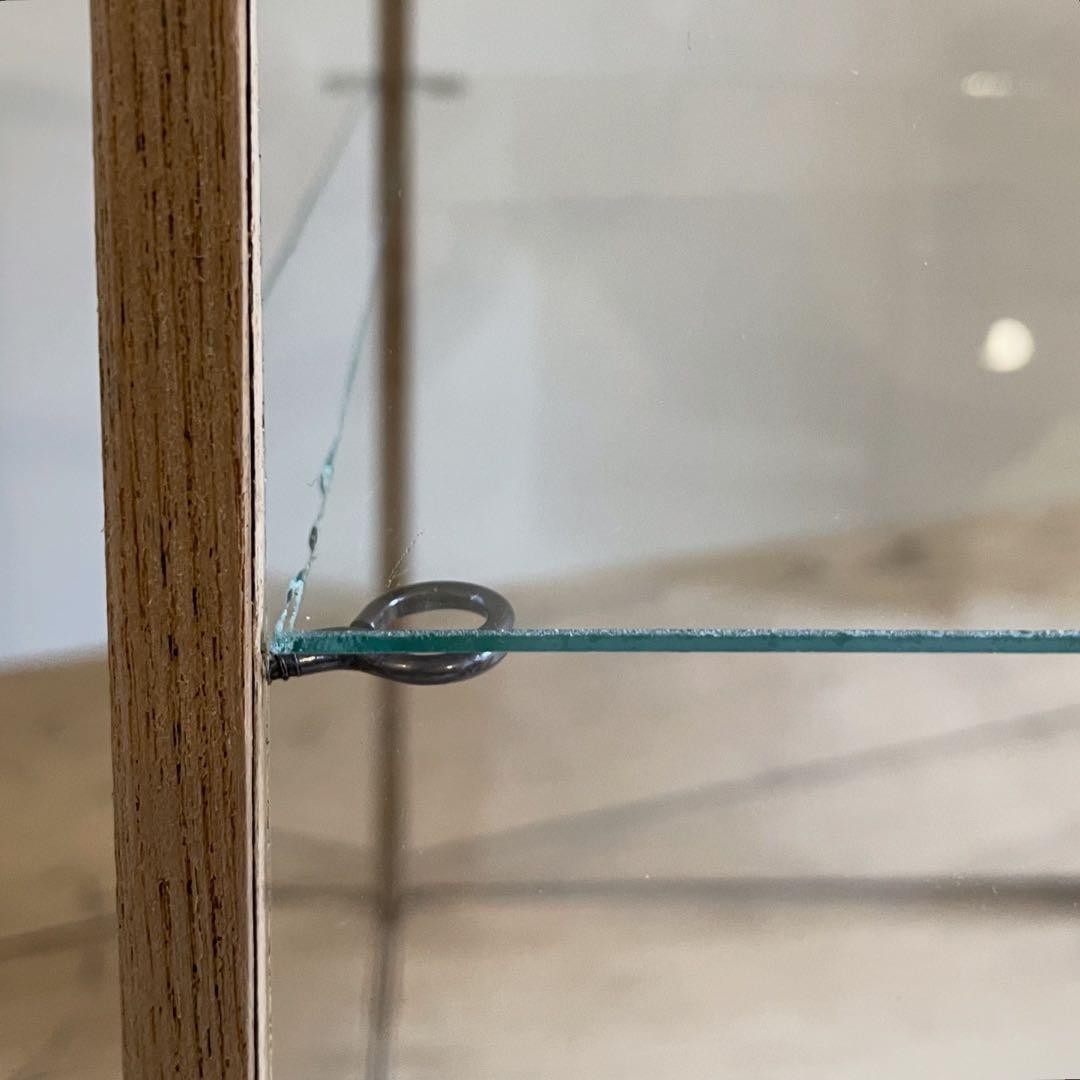 古い木枠ガラスケース　レトロ　飾り棚　古道具　アンティーク　店舗什器