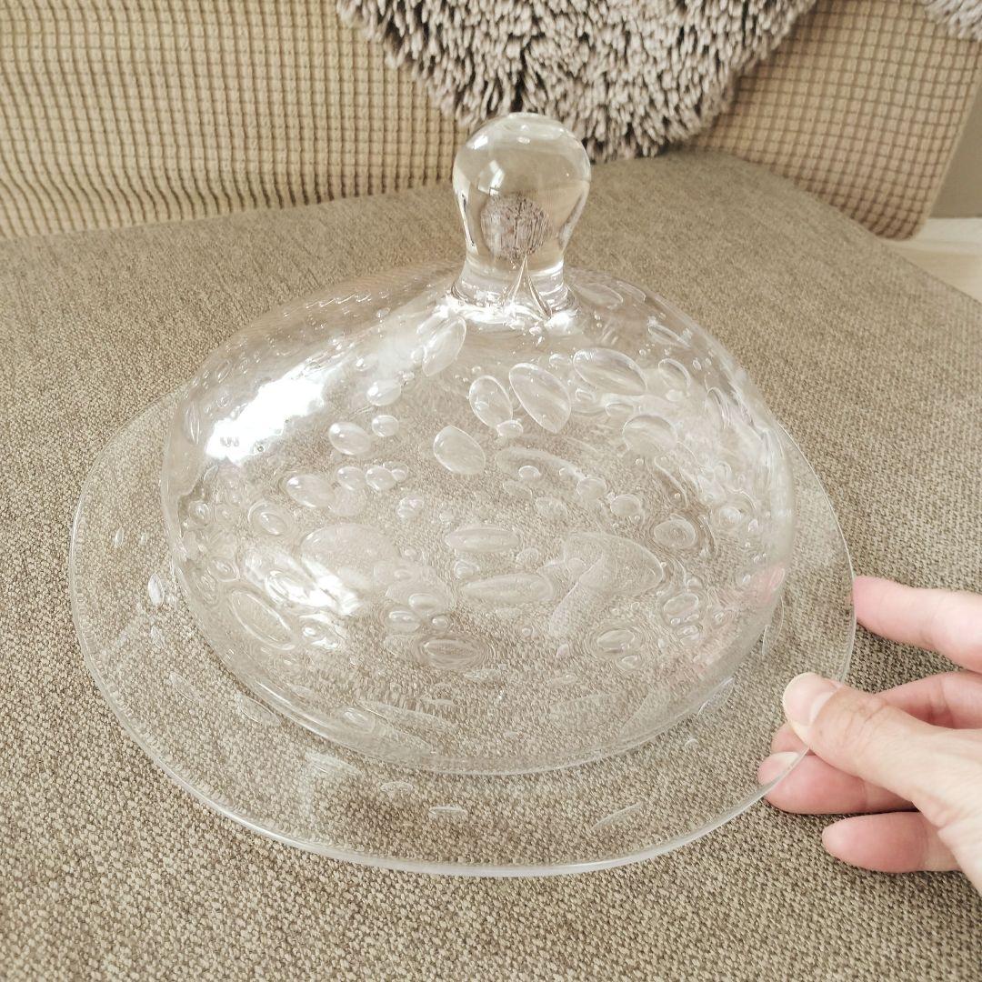 glass cafe gla_gla 高臣大介 ガラスドーム 透明菓子入れ