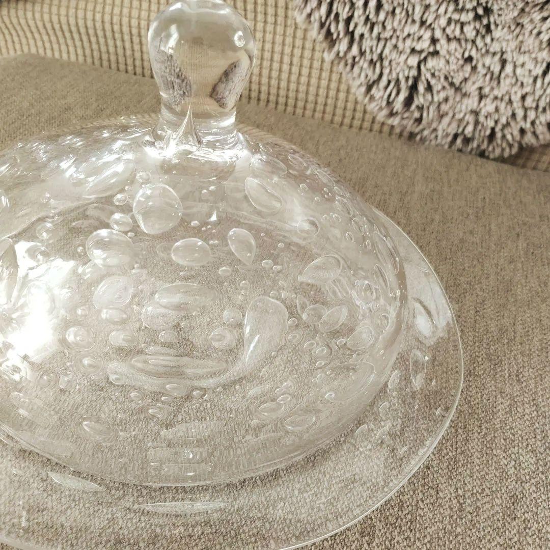 glass cafe gla_gla 高臣大介 ガラスドーム 透明菓子入れ