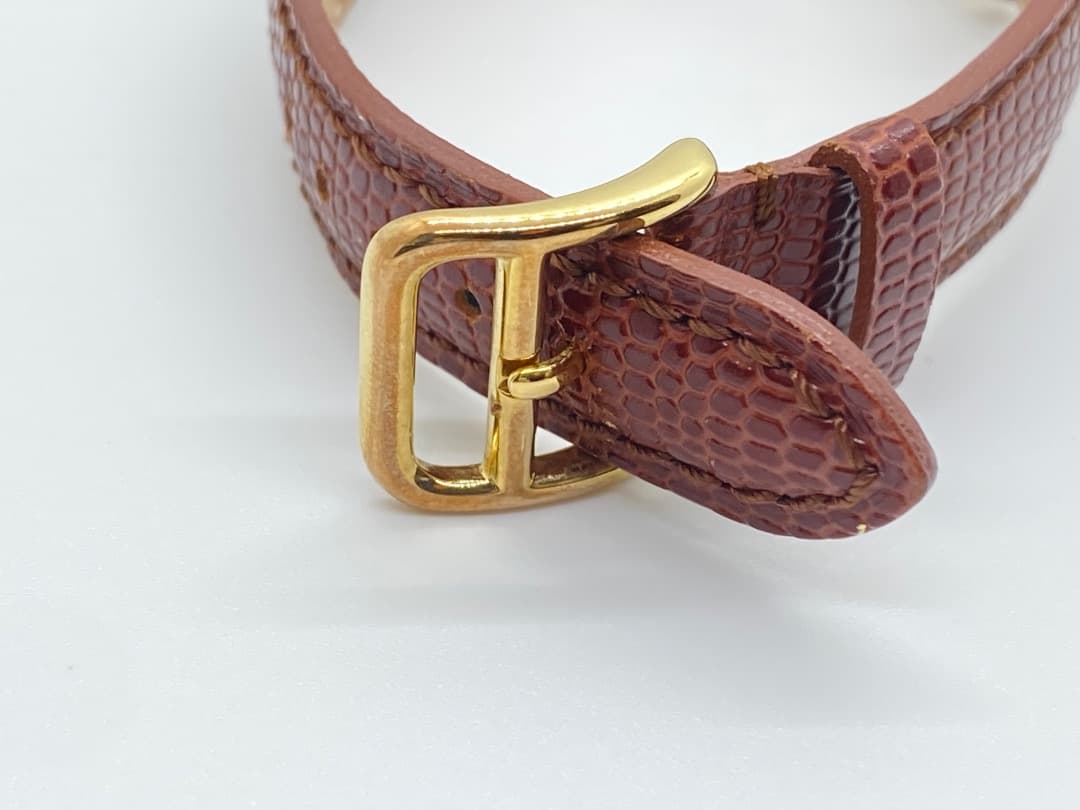 【新品電池】エルメス Hウォッチ HH1.201 ボルドー 赤 レッド ゴールド