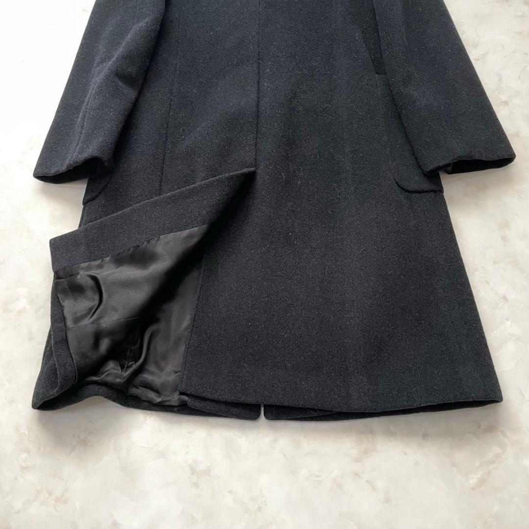 Max Mara　ステンカラーコート ウールコート　チャコールグレー　40 L