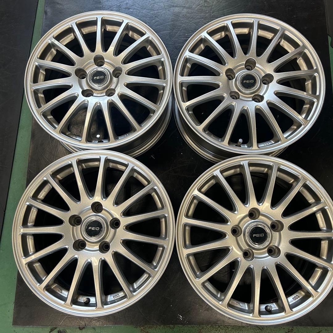 中古アルミ16X6.5　5/114　46　ブリヂストンフェイド　4本セット