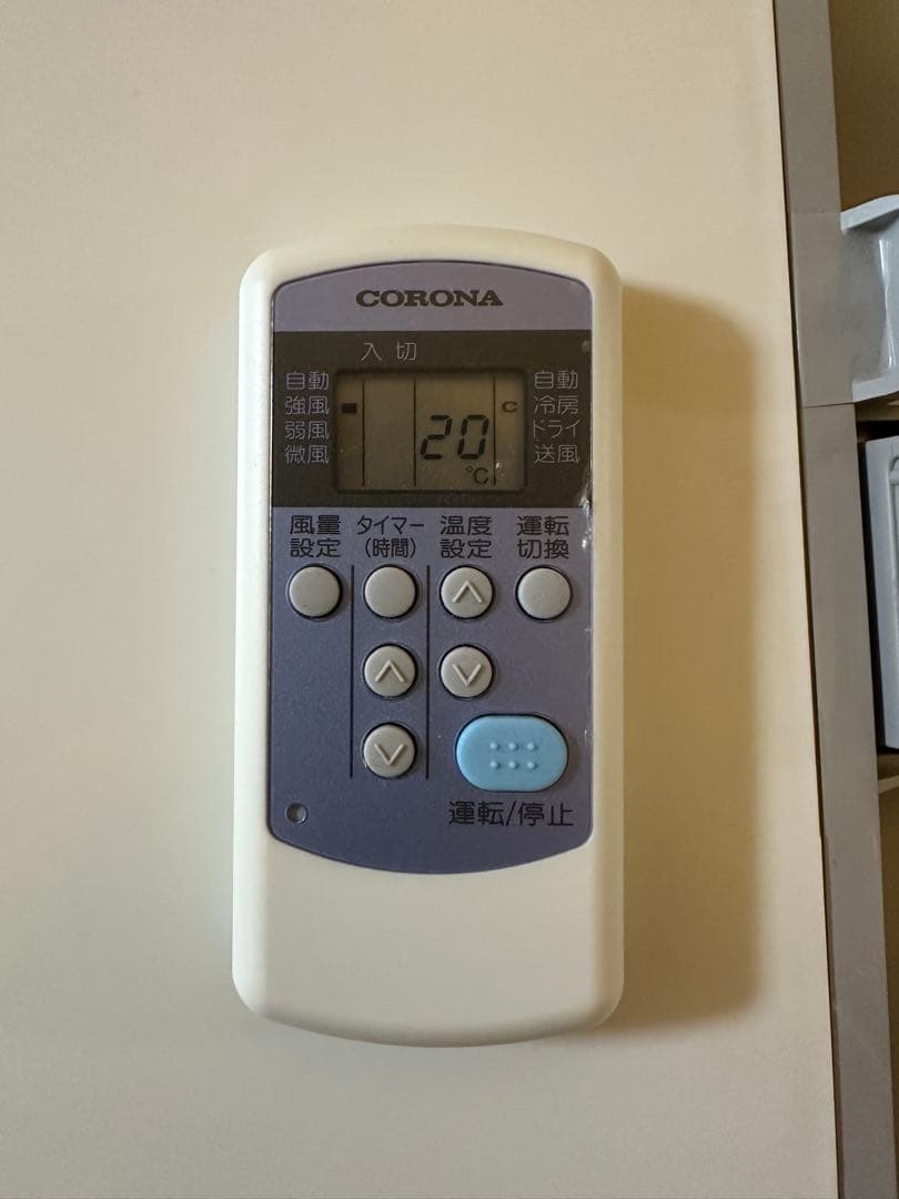コロナ製　CW-1620 窓用エアコン 2020年製 窓枠とリモコン付です