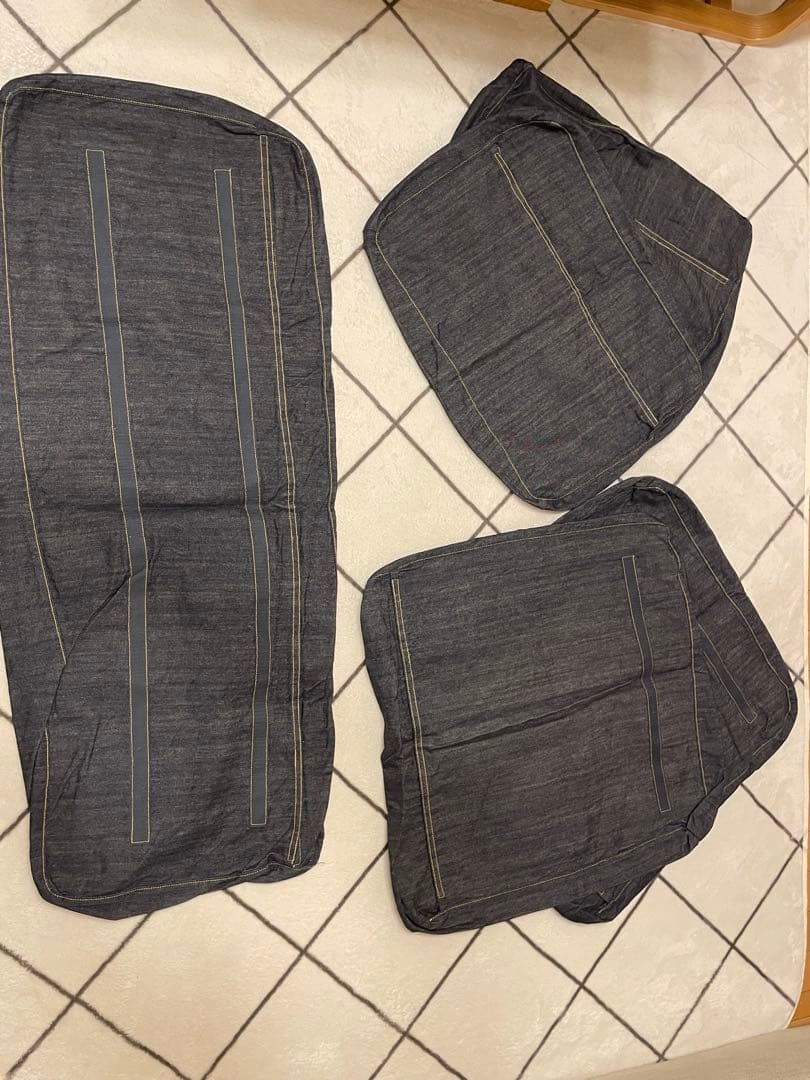 無印　リビングでもダイニングでもつかえるシリーズ 綿デニムカバーセット