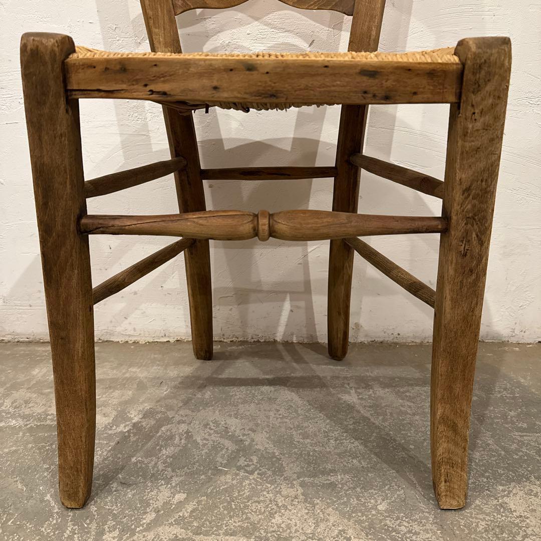 ヴィンテージ　ダイニングチェア　カフェチェア　藁座面　1