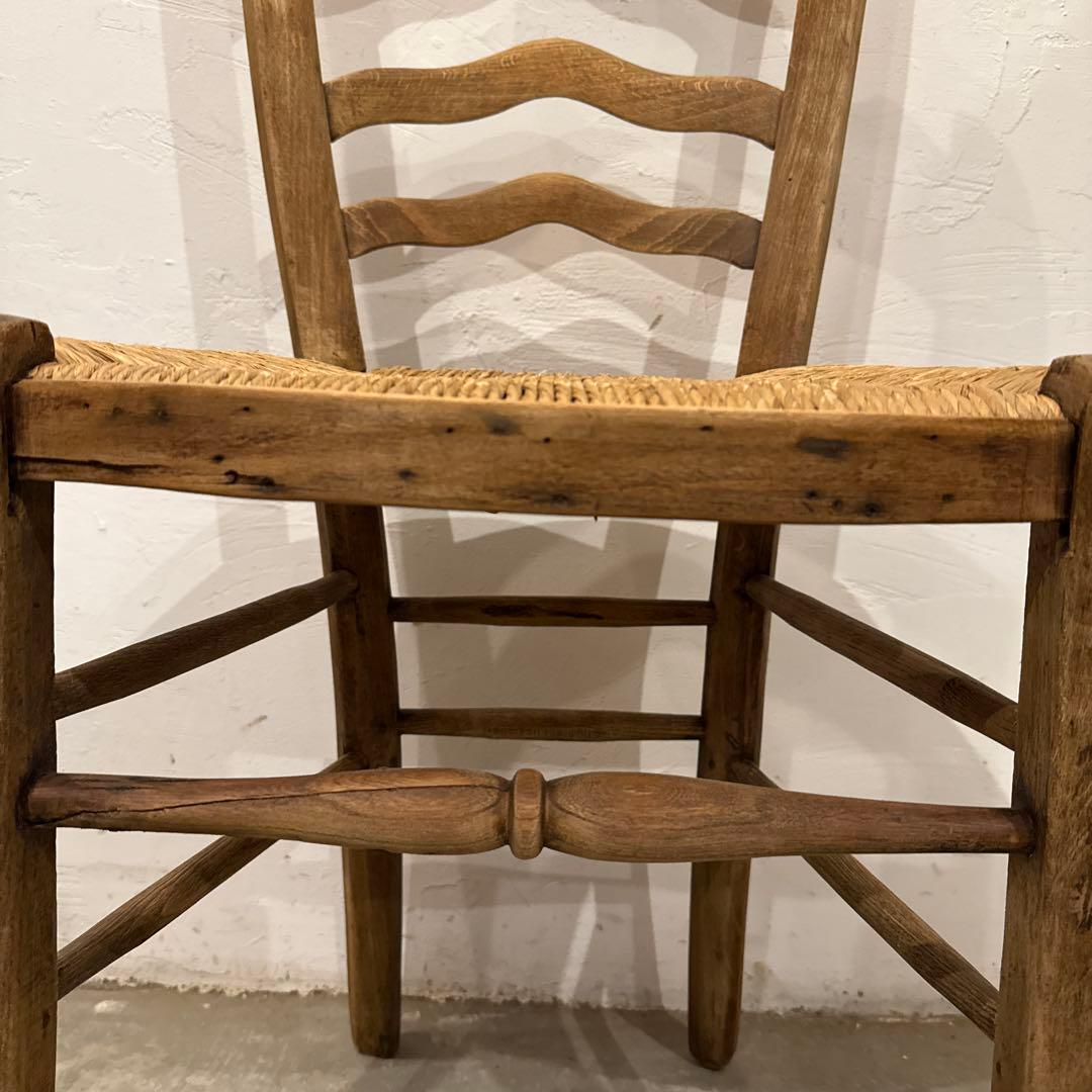 ヴィンテージ　ダイニングチェア　カフェチェア　藁座面　1