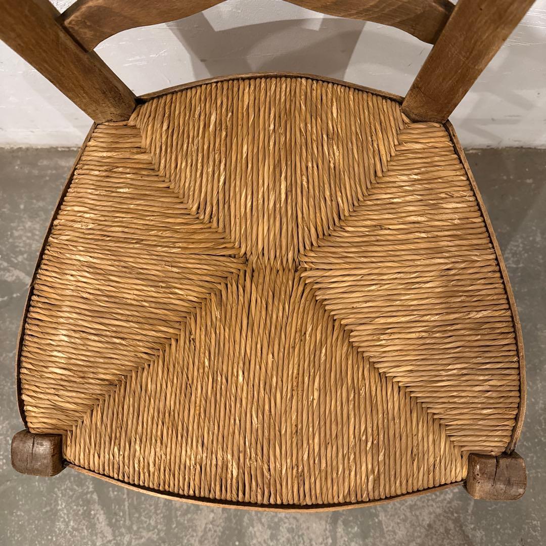ヴィンテージ　ダイニングチェア　カフェチェア　藁座面　1