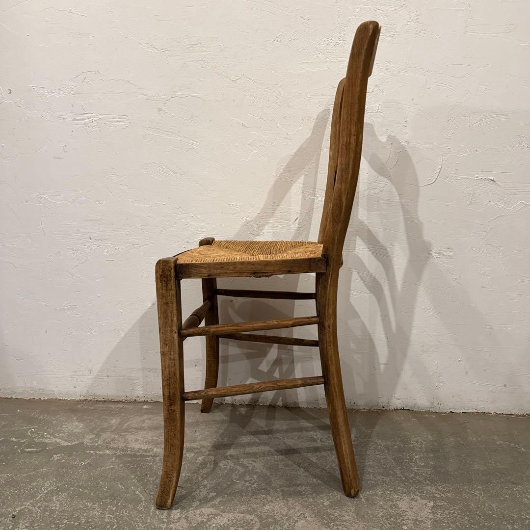 ヴィンテージ　ダイニングチェア　カフェチェア　藁座面　1