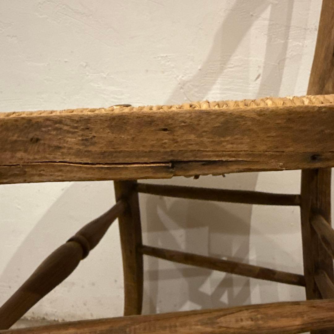 ヴィンテージ　ダイニングチェア　カフェチェア　藁座面　1