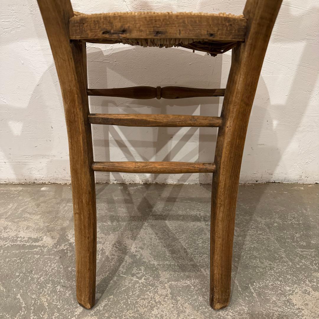 ヴィンテージ　ダイニングチェア　カフェチェア　藁座面　1