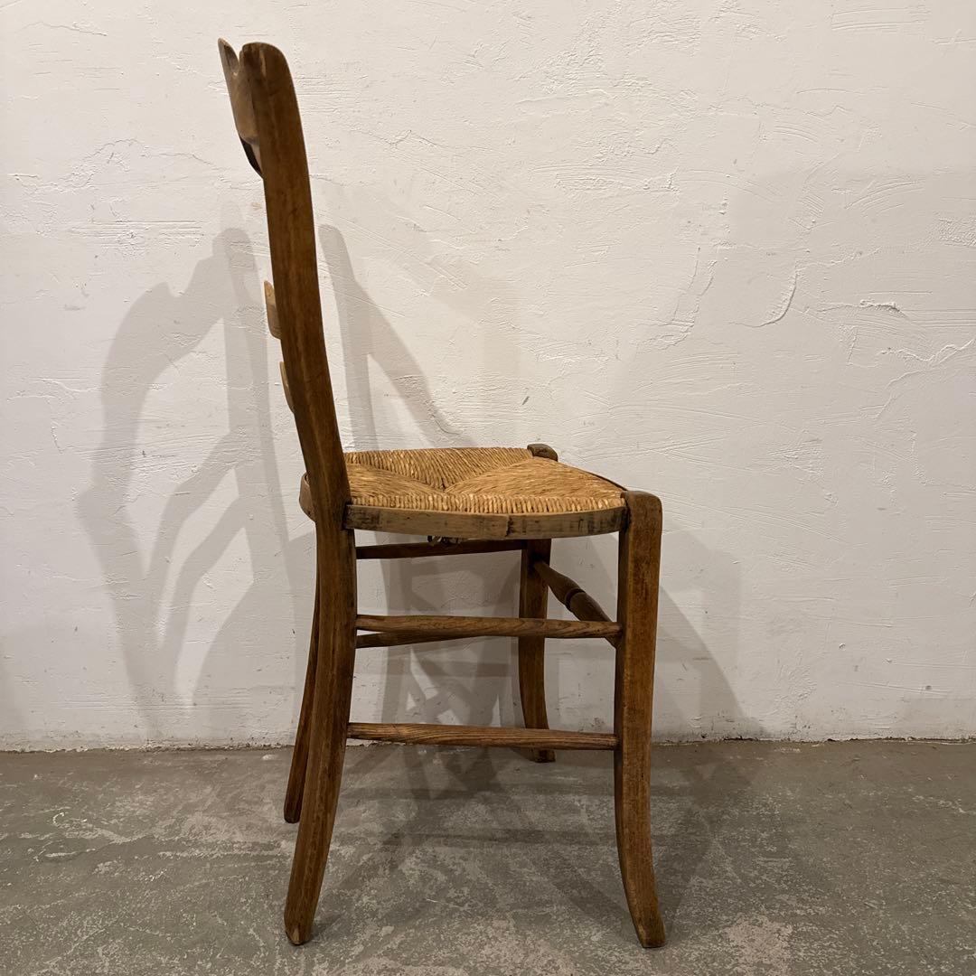 ヴィンテージ　ダイニングチェア　カフェチェア　藁座面　1