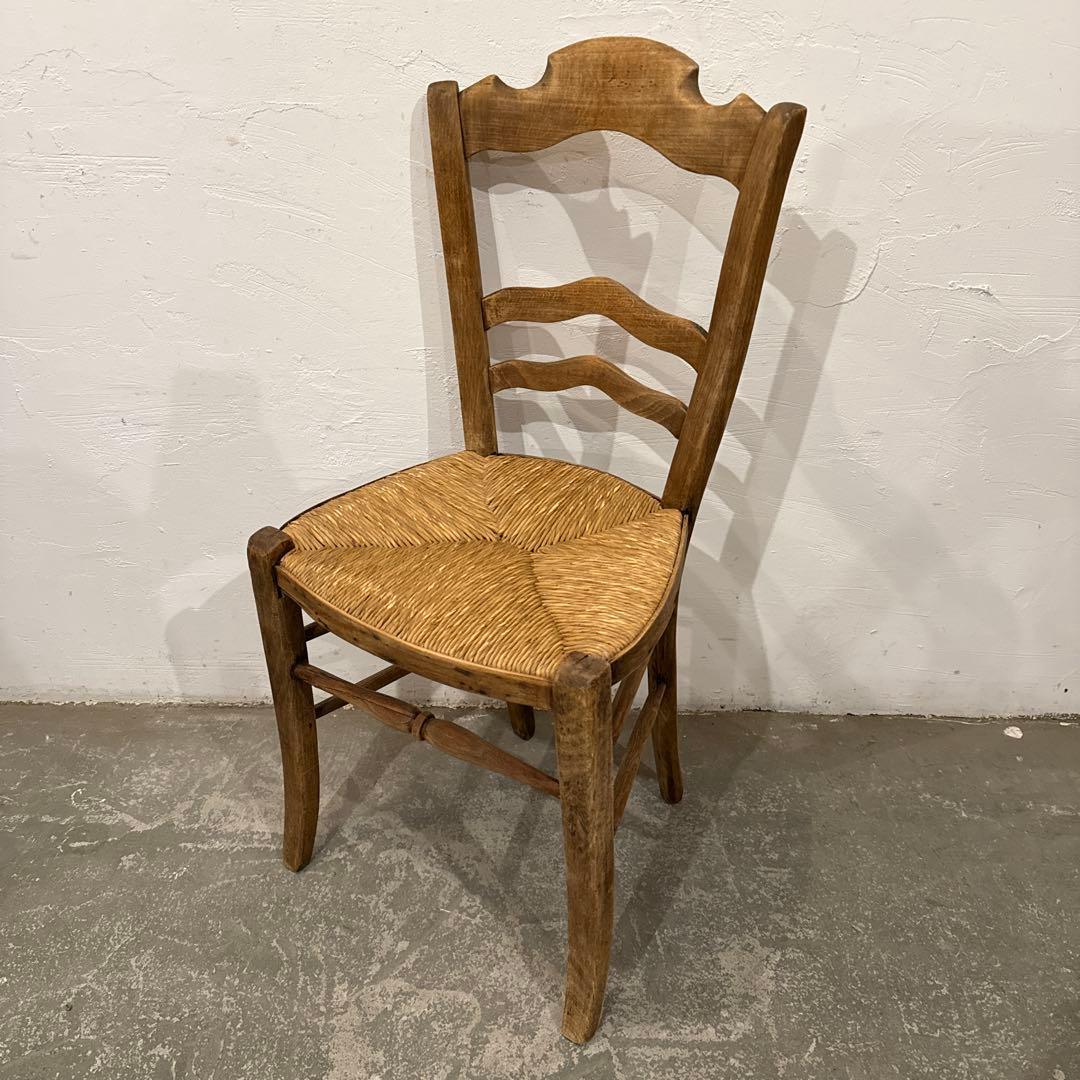 ヴィンテージ　ダイニングチェア　カフェチェア　藁座面　1