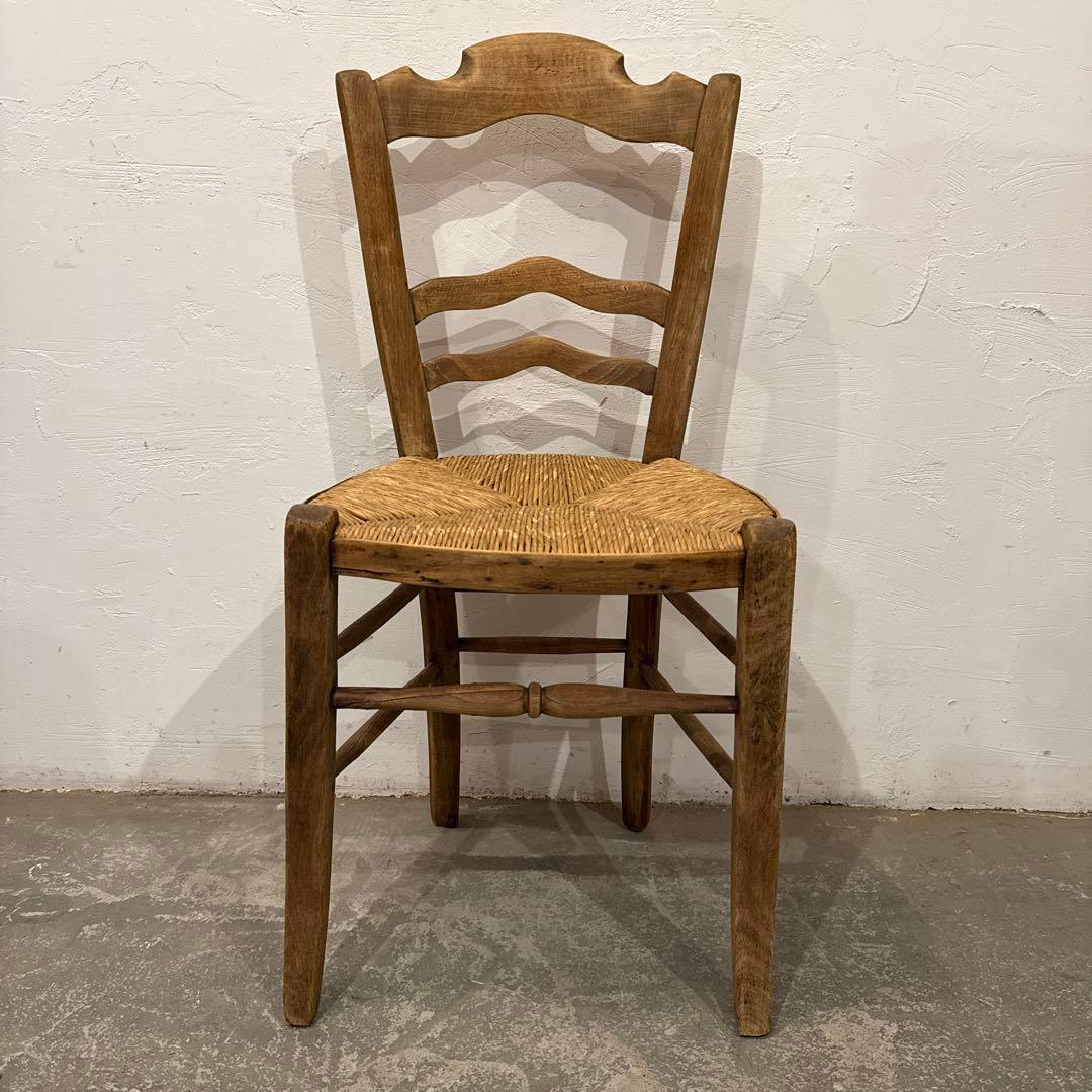 ヴィンテージ　ダイニングチェア　カフェチェア　藁座面　1