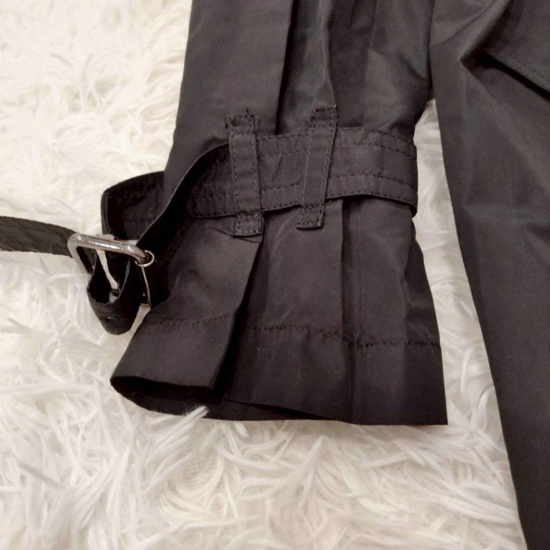 バーバリーロンドン フード付きトレンチコート 2way ノバチェック 黒 40