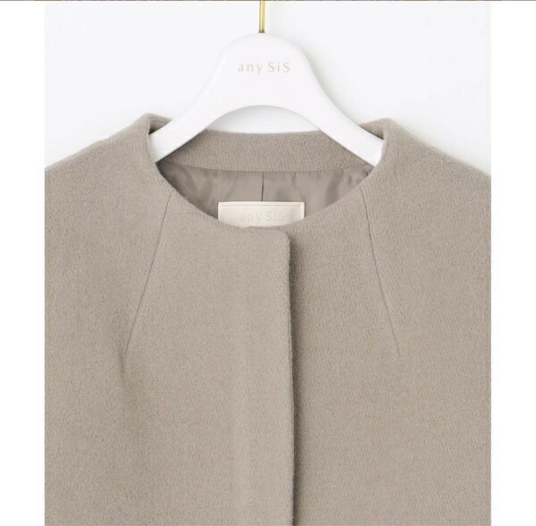 any SiS ノーカラーショート コート