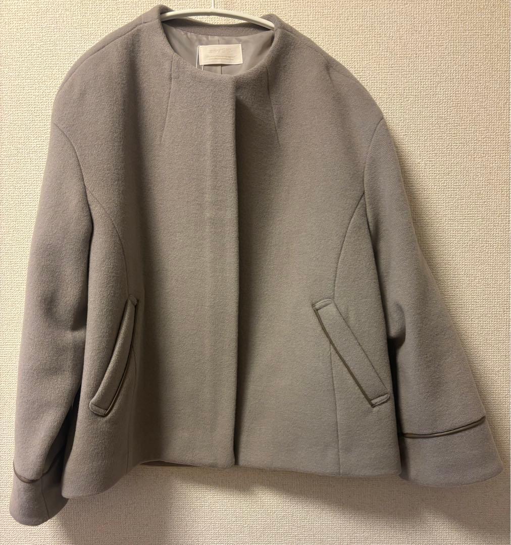 any SiS ノーカラーショート コート