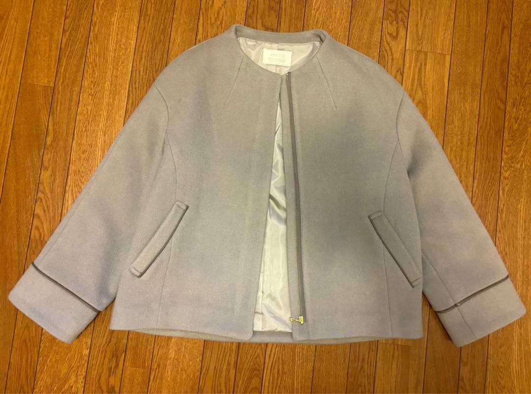 any SiS ノーカラーショート コート