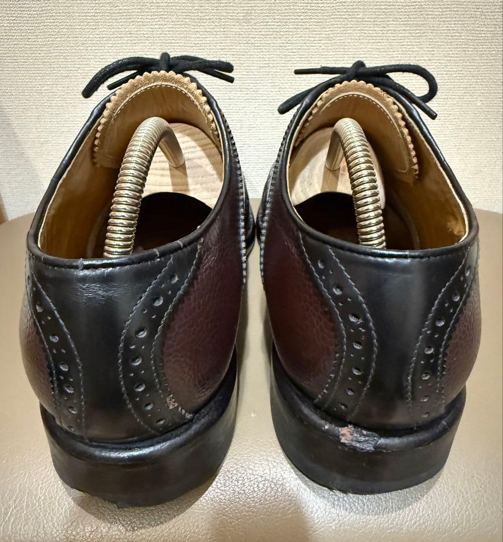 美品！希少！リーガル サドルシューズ ブラック×ブラウン シボ革25cm