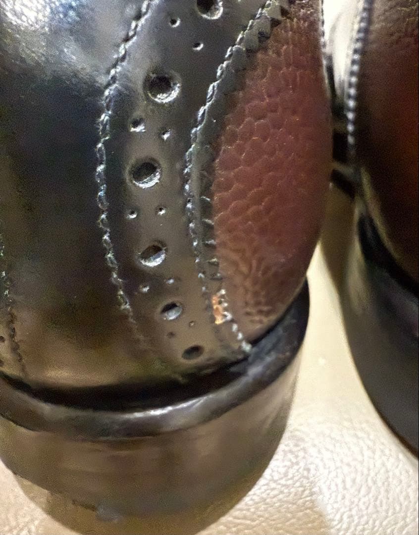 美品！希少！リーガル サドルシューズ ブラック×ブラウン シボ革25cm